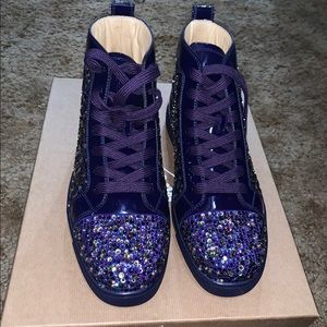 purple louboutins mens